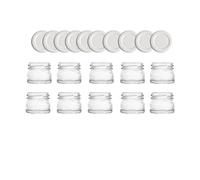 made in home - Mini vasetti | capacità 30 ml | coperchio a vite | To 43 barattoli rotondi per marmellata di frutta, per conserve, miele, conserve (40, bianco, 30 ml)