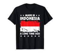 Made in Indonesia a Long Time Ago Indonesian Indonesia Flag Maglietta