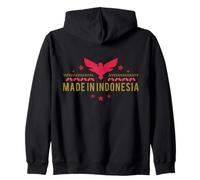 "Made in Indonesia": logo rosso Garuda National Pride Felpa con Cappuccio