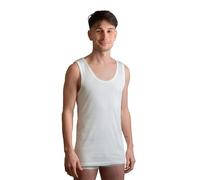Made in Italy-3 Canottiere Uomo Vogatore Spalla Larga/Stretta 100% Cotone(Confezione da 3pz) (Bianco, M)