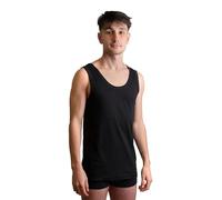 Made in Italy-3 Canottiere Uomo Vogatore Spalla Larga 100% Cotone(Confezione da 3pz) (Nero, S)