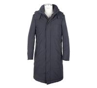 Made in Italy Black Wool Men's Raincoat - IT54 | XXL