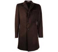 Made in Italy Dark Brown Wool Men's Coat - IT56 | 3XL