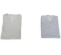 MADE IN ITALY Saggio Tutone Pigiama Intero Anziano Unisex Mezza Stagione