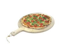 Made Tagliere in legno Mod. MANGIAPIZZA rotondo con manico e supporti da appoggio