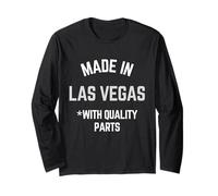 Made in Las Vegas Slogan Divertente Nato a Las Vegas Maglia a Manica