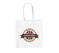 Made IN Maidstone 100% Autentico - Borsa Tote Tela - Nato Hometown Personal