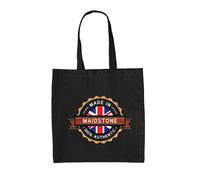 Made IN Maidstone 100% Autentico - Borsa Tote Tela - Nato Hometown Personal