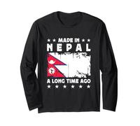 Made in Nepal a Long Time Ago Proud Nepali Nepal Flag Maglia a Manica