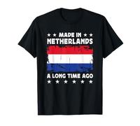 Made in Netherlands a Long Time Ago Dutch Netherlands Flag Maglietta
