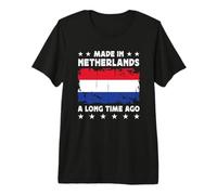Made in Netherlands a Long Time Ago Dutch Netherlands Flag Maglietta Premium