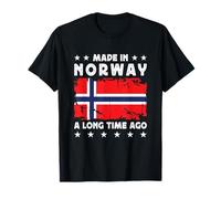 Made in Norway a Long Time Ago Proud Norwegian Norway Flag Maglietta