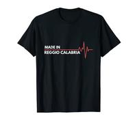 Made In Reggio Calabria Italia Luogo di nascita Heartbea Maglietta