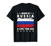 Made in Russia a Long Time Ago Proud Russian Russia Flag Maglietta