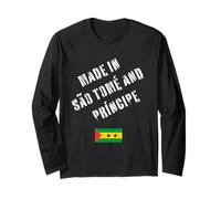 Made in Sao Tome And Principe con Bandiera Divertente Maglia a Manica
