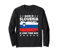 Made in Slovenia a Long Time Ago Slovenian Slovenia Flag Maglia a Manica