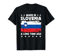 Made in Slovenia a Long Time Ago Slovenian Slovenia Flag Maglietta