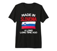 Made in Slovenia Un Molto Tempo Fa Divertente Compleanno Sloveno Maglietta Premium