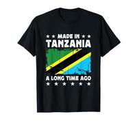 Made in Tanzania a Long Time Ago Tanzanian Tanzania Flag Maglietta