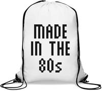 Made in the 80s Gym Sack Casual Borsa con coulisse Bianco