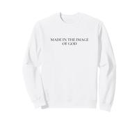 Made in The Image of God - Trendy Minimalist Christian White Felpa