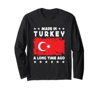 Made in Turkey a Long Time Ago Proud Turkish Turkey Flag Maglia a Manica