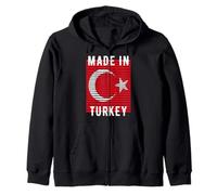 Made in Turkey Bandiera Turca Retro Vintage Felpa con Cappuccio