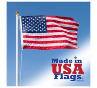 Made in USA Flags Co - 3x5 American Flag - USA Flag with Durable SolarMax Nylon, Sewn Stripes, & Embroidered Stars - American Flags for Outside - FMAA Certified, US Made