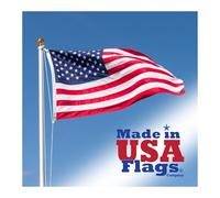 Made in USA Flags Co - Bandiera americana resistente con poliestere PolyMax di alta qualità, strisce cucite e stelle ricamate - Bandiere americane per esterni per tutte le stagioni - Certificazione