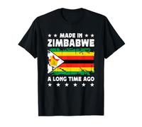 Made in Zimbabwe a Long Time Ago Zimbabwean Zimbabwe Flag Maglietta
