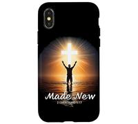 Made New in Christ Jesus: Christian Faith Baptism 2 Cor 5:17 Custodia per iPhone X/XS