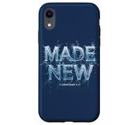 Made New in Christ Jesus: Christian Faith Baptism 2 Cor 5:17 Custodia per iPhone XR
