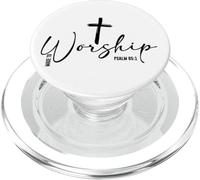 Made To Worship Cross Salmo 95:1 Christian Believer PopSockets PopGrip per MagSafe