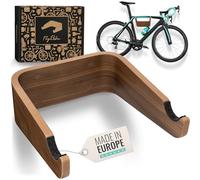 madeco Supporto da parete per bicicletta in legno - FlyBike S Noce - Design supporto per bicicletta a parete per appartamento - bici da strada, Gravel Bike, mountain bike, Fixie, Singlespeed