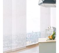 MADECOSTORE Pannello giapponese Tamant, motivo a spina di pesce, 50 cm, colore: bianco, dimensioni: 50 x 250 cm