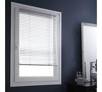 MADECOSTORE Store Vénitien Aluminium Easy Gris - L87 x H150 cm - Mécanisme autobloquant - Doghe 25 mm - Senza perçage