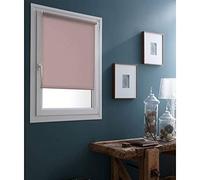 MADECOSTORE Tenda avvolgibile, facile da usare, senza forare, colore rosa, 46 x 170 cm