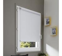 madecostore Tenda avvolgibile Oscurante, Senza forare, Colore Bianco, Larghezza 56 x Altezza 170 cm