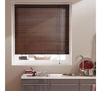 MADECOSTORE Tenda veneziana in alluminio, 25 mm, colore: Cioccolato, L100 x H175 cm
