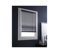 MADECOSTORE - Tenda veneziana in alluminio Easy grigio antracite, 67 x 150 cm, meccanismo autobloccante, lamelle 25 mm, senza foratura