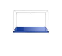 MADEHAY Vetrina Acrilica Trasparente Antipolvere 3mm, Una Grande Display Box Per Lego Motociclette Modello serie 42159 76415 41450 42130. Base blu (1, 50x20x35cm)