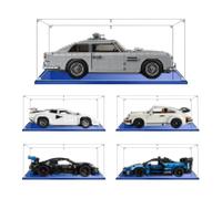 MADEHAY Vetrina Acrilica Trasparente Antipolvere, Una Grande Display Box Per Lego auto Modello serie 10262 42123 42176 60289 60347. Base blu (1, 40x20x15cm)