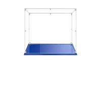 MADEHAY Vetrina Acrilica Trasparente Antipolvere, Una Grande Display Box Per Lego Modello serie 43172 43225 71720 71765 76105. Base blu (1, 35x25x35cm)