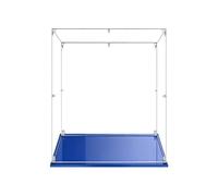 MADEHAY Vetrina Acrilica Trasparente Antipolvere, Una Grande Display Box Per Lego Modello serie 70615 75954 75251 75969 80028. Base blu (1, 35x25x45cm)