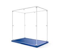 MADEHAY Vetrina Acrilica Trasparente Antipolvere, Una Grande Display Box Per Lego Modello serie 76262 76440 60351 76389 76435. Base blu (1, 50x25x50cm)