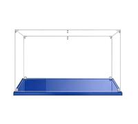 MADEHAY Vetrina Acrilica Trasparente Antipolvere, Una Grande Display Box Per Lego Motociclette Modello serie 10298 42063 42107 60388 60414 80032. Base blu (1, 40x20x25cm)
