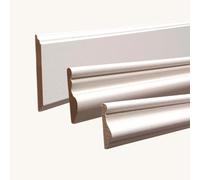 MadeInNature Modanatura da parete, cimaise in legno medio bianco, lunghezza 2 metri, cornice in legno preverniciato robusto e facile da applicare, modelli e dimensioni a scelta (7958, lotto 12 metri)