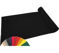 MadeInNature - Tappeto in moquette per eventi versatili: esposizione, compleanno, gala - ignifugo - Tappeto riutilizzabile (nero 2 x 6 m)