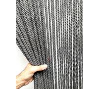 MadeInNature Tenda per porta in corda di cotone naturale, per interni ed esterni, larghezza 90 cm x lunghezza 200 cm, vari modelli (grigio, 54 fili)