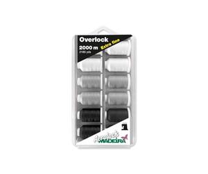 Madeira Aerolock n.180 2000 metri Overlock extra fine bianco e nero